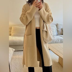 Little Puffy Robe Cardigan in Sand